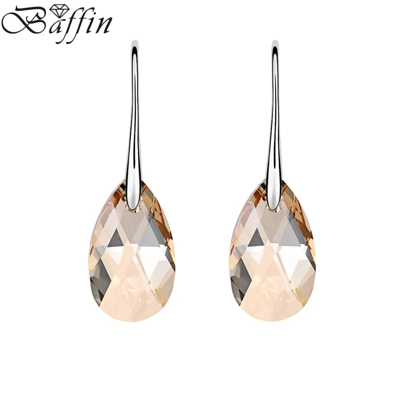 Image Original Crystal From SWAROVSKI Classic Drop Earrings Rhinestone Hanging Pendientes Jewelry For Women Mother s Day Gift