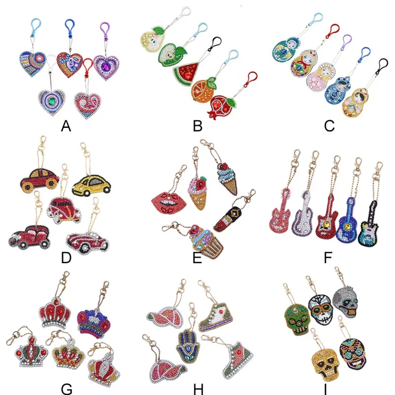 5PCS Material Package Handmade Keychain DIY Diamond Painting Cross Stitch Keychain
5PCS Material Package Handmade Keychain DIY Diamond Painting Cross Stitch Keychain