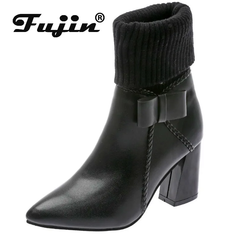 Fujin Winter and Winter Women Ankle Boots Dropshipping 2019 New Style Socks Thick Fashion High-heeled Shoes Bow and Short Boots
Fujin Winter and Winter Women Ankle Boots Dropshipping 2019 New Style Socks Thick Fashion High-heeled Shoes Bow and Short Boots