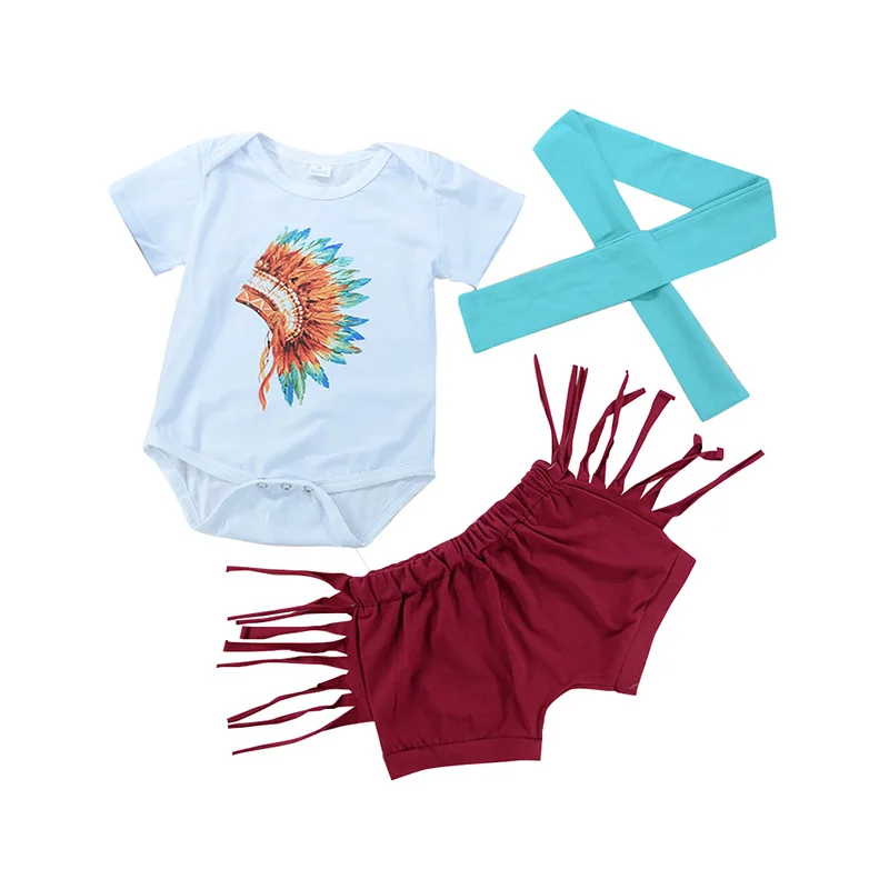 3 Pieces Set Newborn bebe kids baby girls clothes feather printing bodysuit+tassel shorts + Headband Infant Costume outfit sets
3 Pieces Set Newborn bebe kids baby girls clothes feather printing bodysuit+tassel shorts + Headband Infant Costume outfit sets