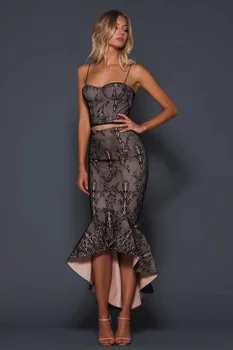 New Arrival Sexy Sleeveless 2 Piece Mermaid Bandage Dress 2018 Knitted Elastic Bodycon Party Dress
New Arrival Sexy Sleeveless 2 Piece Mermaid Bandage Dress 2018 Knitted Elastic Bodycon Party Dress