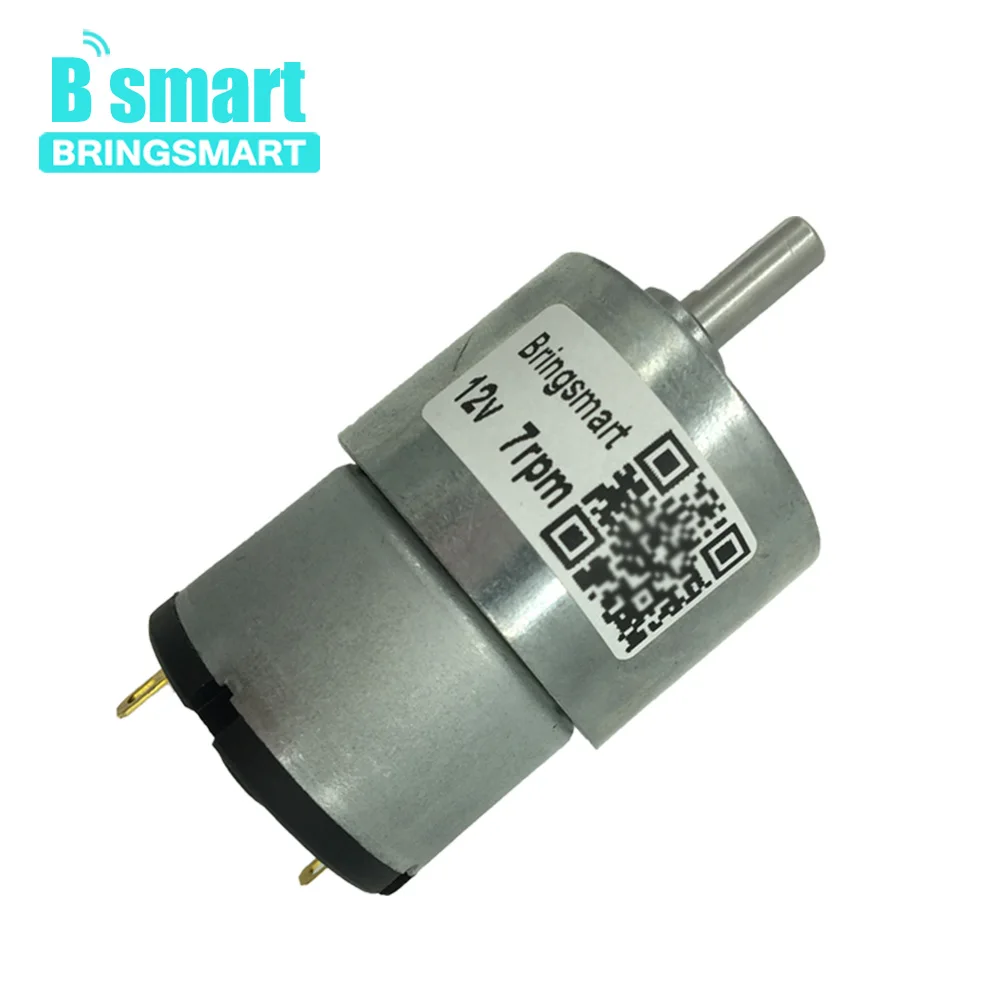 Bringsmart JGB37-520 мини мотор-редуктор постоянного тока 12 Вольт редуктор двигателя