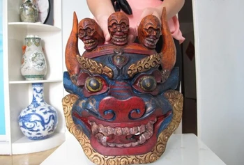 song voge gem S0160 15 China Folk Old wood handwork Carve Painted Bull Demon King Mahakala Head mask
song voge gem S0160 15 China Folk Old wood handwork Carve Painted Bull Demon King Mahakala Head mask