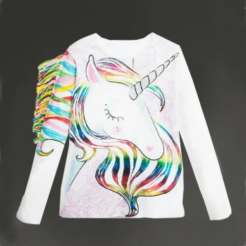 2019 New Fashion Toddler Kids Girls Clothing Unicorn Toddler Kids Girls Summer Long Sleeve Tops T-shirt Clothes Casual 1-6T
2019 New Fashion Toddler Kids Girls Clothing Unicorn Toddler Kids Girls Summer Long Sleeve Tops T-shirt Clothes Casual 1-6T