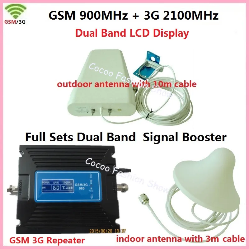 LCD Repeater ! Dual Band FDD 3G UMTS W-CDMA 2100MHz + 2G GSM 900Mhz Cell Mobile Phone Signal Booster GSM Repeater 3G Amplifier
LCD Repeater ! Dual Band FDD 3G UMTS W-CDMA 2100MHz + 2G GSM 900Mhz Cell Mobile Phone Signal Booster GSM Repeater 3G Amplifier