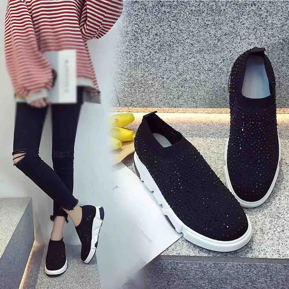 Women's knit stretch fabric sneakers Fashion casual running shoes fitness Exercise outdoor riding Walking Zapatillas de mujer
Women's knit stretch fabric sneakers Fashion casual running shoes fitness Exercise outdoor riding Walking Zapatillas de mujer