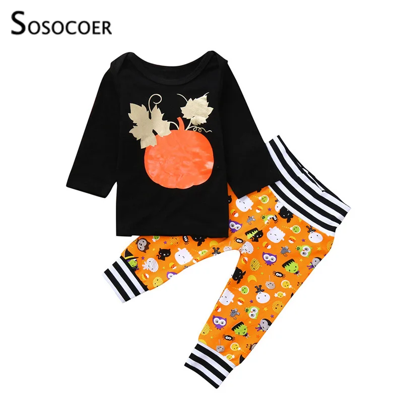 SOSOCOER Halloween Baby Clothes Set Spring Autumn Pumpkin Printed Long Sleeve T Shirts+Pants 2pcs Toddler Boy Girl Outfits
SOSOCOER Halloween Baby Clothes Set Spring Autumn Pumpkin Printed Long Sleeve T Shirts+Pants 2pcs Toddler Boy Girl Outfits