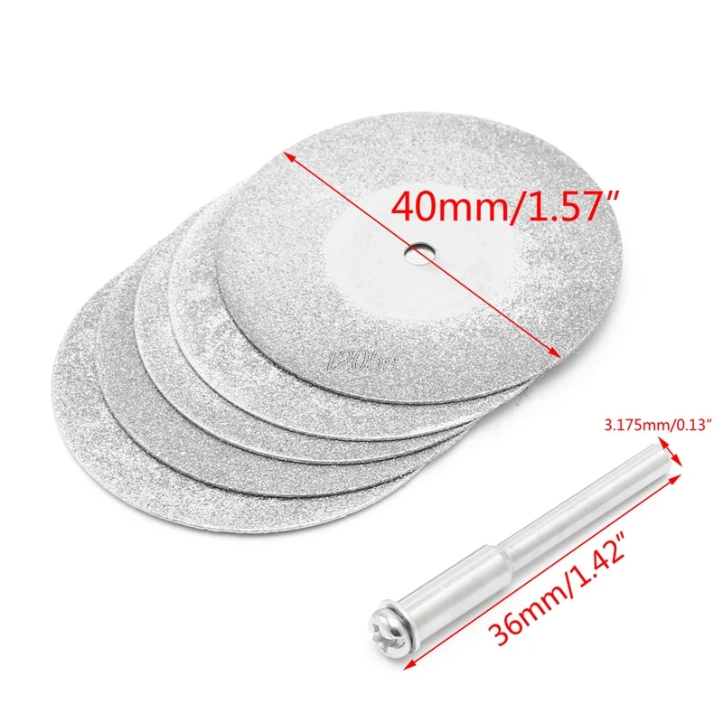 5pcs 40mm Diamonte Cutting Discs Drill Bit Shank For Rotary Tool Blade Q17 Dropship
5pcs 40mm Diamonte Cutting Discs Drill Bit Shank For Rotary Tool Blade Q17 Dropship