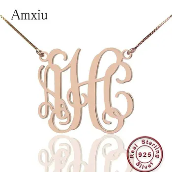Amxiu 100% 925 Silver New Fancy Monogram Necklace Customized Name Necklace For Lovers Gifts Engrave 1-3 Letters Pendants Jewelry
Amxiu 100% 925 Silver New Fancy Monogram Necklace Customized Name Necklace For Lovers Gifts Engrave 1-3 Letters Pendants Jewelry