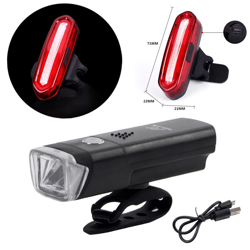 Bike Bicycle Lights USB LED Rechargeable Set Mountain Cycle Front Back Headlight
Bike Bicycle Lights USB LED Rechargeable Set Mountain Cycle Front Back Headlight