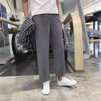 2018 Spring And Summer Men Japanese Style Concise Straight Wide Leg Pants Elastic Waist Loose Casual Solid Color Trousers M-3XL
2018 Spring And Summer Men Japanese Style Concise Straight Wide Leg Pants Elastic Waist Loose Casual Solid Color Trousers M-3XL