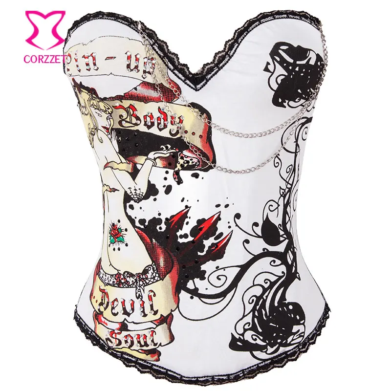 2269 Burlesque Magic Prints Cotton Corset Corpetes E Espartilhos Para Festa Push Up Bustier Sexy Corsets Women Gothic Clothing
2269 Burlesque Magic Prints Cotton Corset Corpetes E Espartilhos Para Festa Push Up Bustier Sexy Corsets Women Gothic Clothing