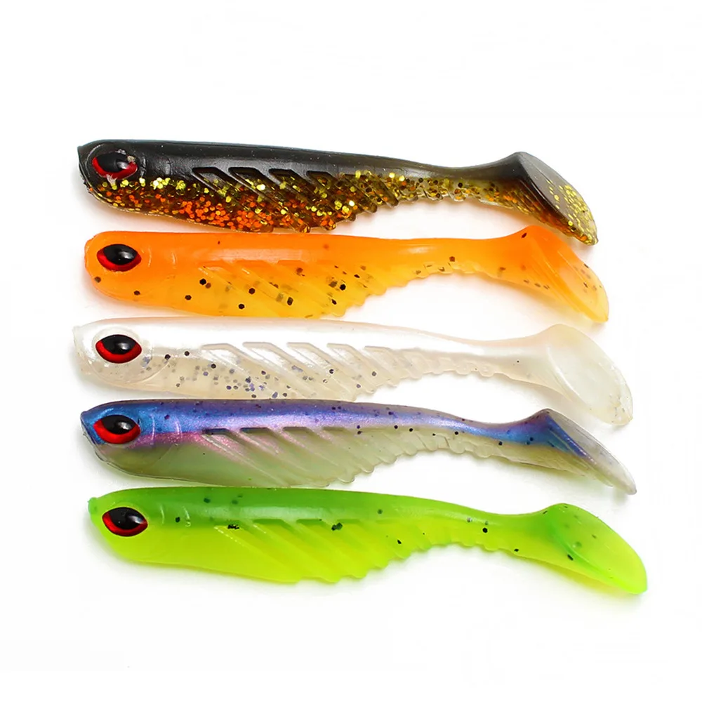 5 pcs / lot wobbler fishing bait 70mm 2.9g 3D eyes Swimbait jig artificial Soft silicone bait carp bait for bass fishing
5 pcs / lot wobbler fishing bait 70mm 2.9g 3D eyes Swimbait jig artificial Soft silicone bait carp bait for bass fishing