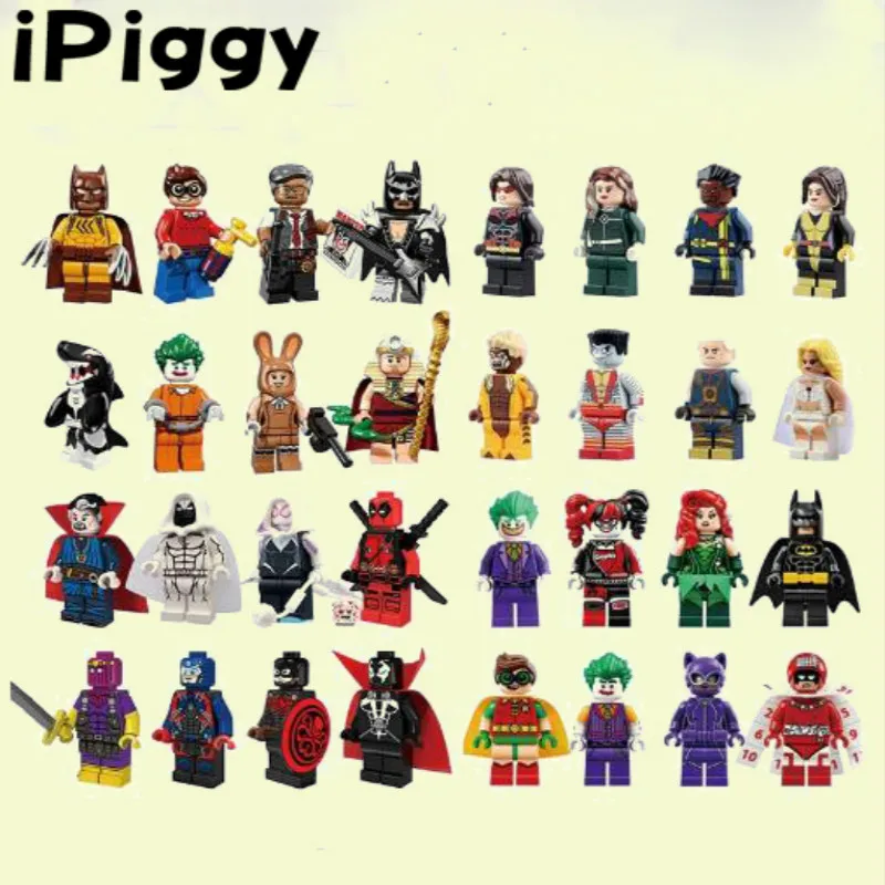 Kinds of Figures Batman Joker Robin Deadpool legends DC Super Heroes XMen Marvel Building Blocks Avengers For Children
Kinds of Figures Batman Joker Robin Deadpool legends DC Super Heroes XMen Marvel Building Blocks Avengers For Children