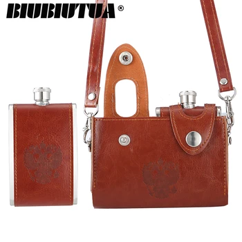 BIUBIUTUA 1set/2pcs 4oz National Emblem Pattern Hip Flask Brown Leather Holster Stainless Steel Flask Whiskey Alcohol Flask Gift
BIUBIUTUA 1set/2pcs 4oz National Emblem Pattern Hip Flask Brown Leather Holster Stainless Steel Flask Whiskey Alcohol Flask Gift