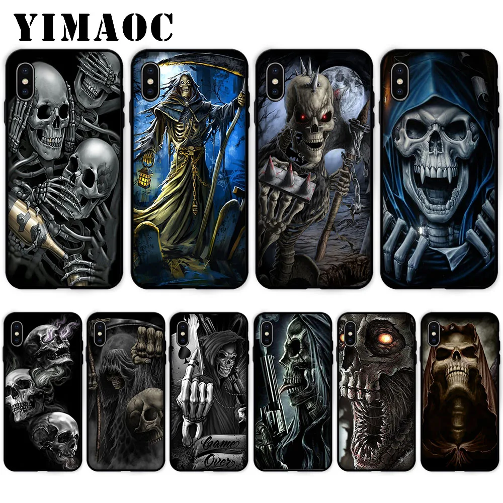 YIMAOC Grim Reaper Skull Skeleton Soft Case for iPhone XS Max XR X 7 8 6 6S Plus 5 5S SE
YIMAOC Grim Reaper Skull Skeleton Soft Case for iPhone XS Max XR X 7 8 6 6S Plus 5 5S SE