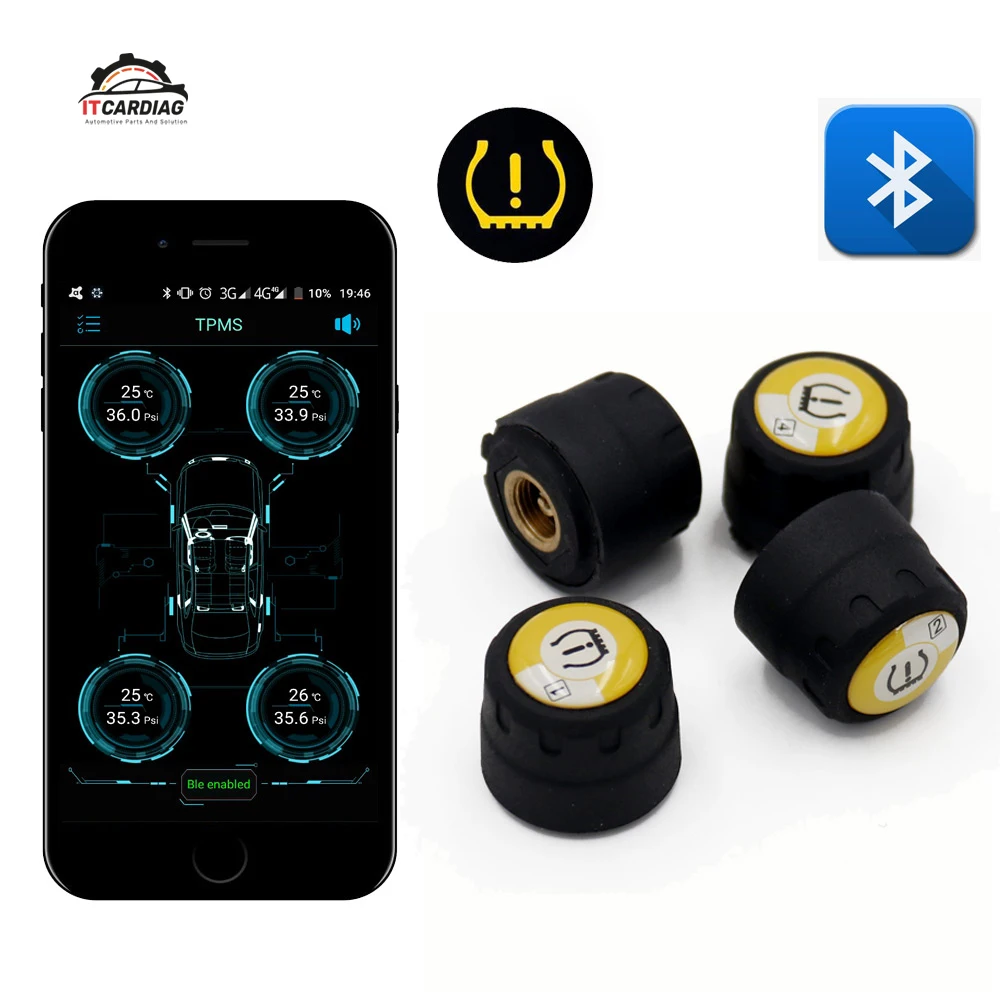 BEL TPMS Bluetooth 4.0 Universal External Tyre Pressure Sensor Support IOS Android Phone Tire Pressure Sensor Monitoring System
BEL TPMS Bluetooth 4.0 Universal External Tyre Pressure Sensor Support IOS Android Phone Tire Pressure Sensor Monitoring System