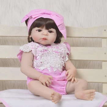 23 Inch Full Silicone Reborn baby Doll Realistic toys Doll Reborn Full Vinyl BeBe Boneca Reborn menina bonecas can bathe
23 Inch Full Silicone Reborn baby Doll Realistic toys Doll Reborn Full Vinyl BeBe Boneca Reborn menina bonecas can bathe