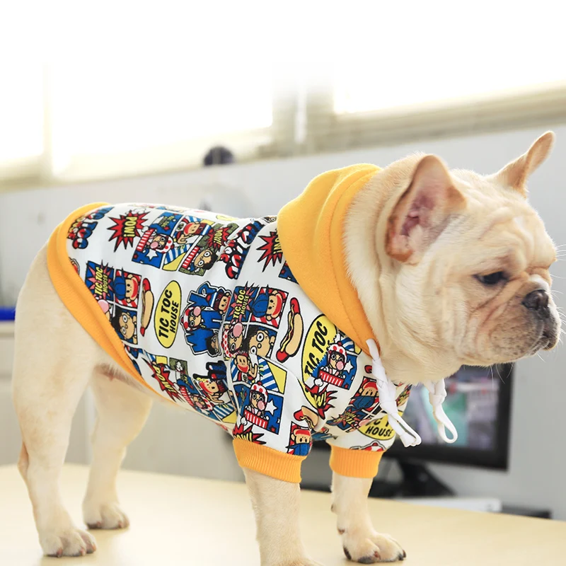 Dog Clothes New Autumn Winter Cotton Warm Pet Hoodies Cute Yellow Graffiti Dog Coat Leisure Two-Legged Small Mediu Pet Clothing
Dog Clothes New Autumn Winter Cotton Warm Pet Hoodies Cute Yellow Graffiti Dog Coat Leisure Two-Legged Small Mediu Pet Clothing