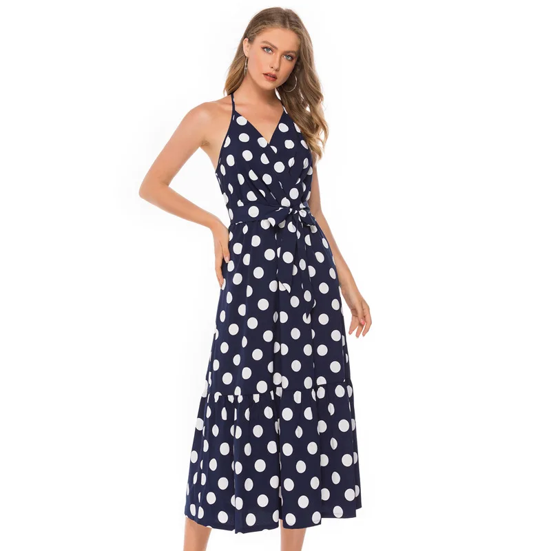 Long Dress Women Sexy Sling Summer Polka Dot Beach Chiffon Dresses Boho Style Casual Party V-neck Office Shirt Dress Vestido
Long Dress Women Sexy Sling Summer Polka Dot Beach Chiffon Dresses Boho Style Casual Party V-neck Office Shirt Dress Vestido