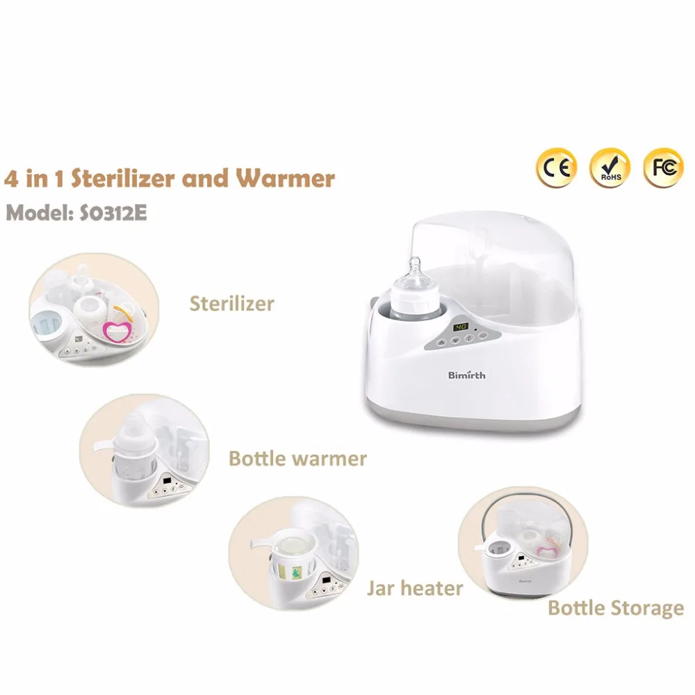 New 4 in 1 Baby Bottle Warmer Breast Sterilizer Multi-functional Breast Milk Heater Food Steam Heating Electric Sterilizer (10)