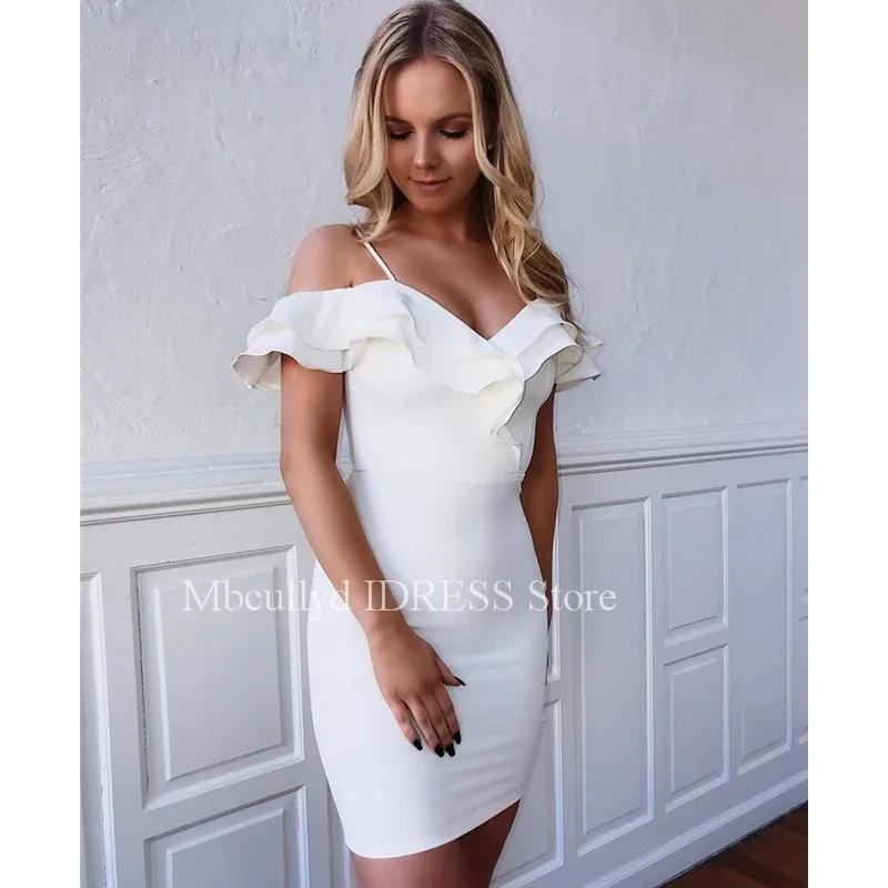 Simple Short Prom Dresses Satin Evening Gown Off the Shoulder White Short Mini Formal Women Party vestidos de fiesta de noche
Simple Short Prom Dresses Satin Evening Gown Off the Shoulder White Short Mini Formal Women Party vestidos de fiesta de noche