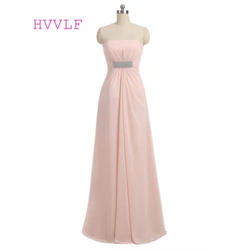 New Peach A-line Strapless Floor Length Chiffon Long Bridesmaid Dresses Cheap Under 50 Wedding Party Dresses
New Peach A-line Strapless Floor Length Chiffon Long Bridesmaid Dresses Cheap Under 50 Wedding Party Dresses
