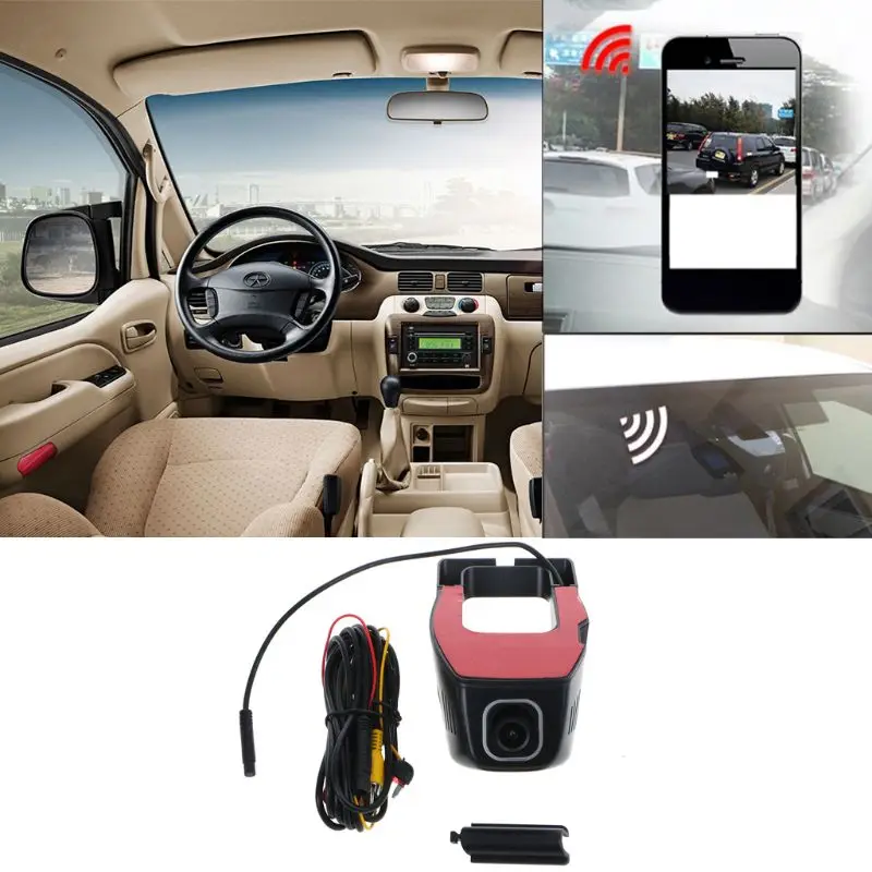 Full HD 1080P WiFi Car DVR Dash Cam Night Vision Car Camera Night Vision Driving Video Recorder 170 Degree Motion Detection
Full HD 1080P WiFi Car DVR Dash Cam Night Vision Car Camera Night Vision Driving Video Recorder 170 Degree Motion Detection
