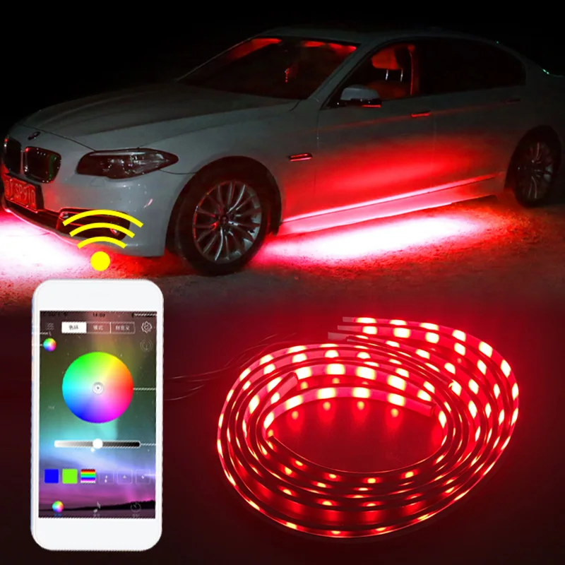 90X120cm Беспроводной с помощью приложения на телефоне автомобиля RGB Светодиодные ленты 5050 SMD RGB Светодиодные ленты под автомобилей Tube Underglow днища Системы неоновый светильник комплект
90X120cm Беспроводной с помощью приложения на телефоне автомобиля RGB Светодиодные ленты 5050 SMD RGB Светодиодные ленты под автомобилей Tube Underglow днища Системы неоновый светильник комплект