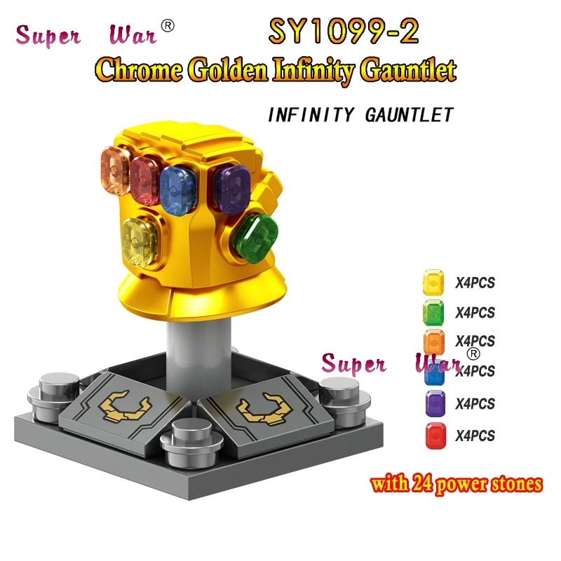 Single Marvel Avengers 3 Infinity War Thanos Infinity Gauntlet SY1099-2 with 24pcs gemstones building blocks toys for children
Single Marvel Avengers 3 Infinity War Thanos Infinity Gauntlet SY1099-2 with 24pcs gemstones building blocks toys for children