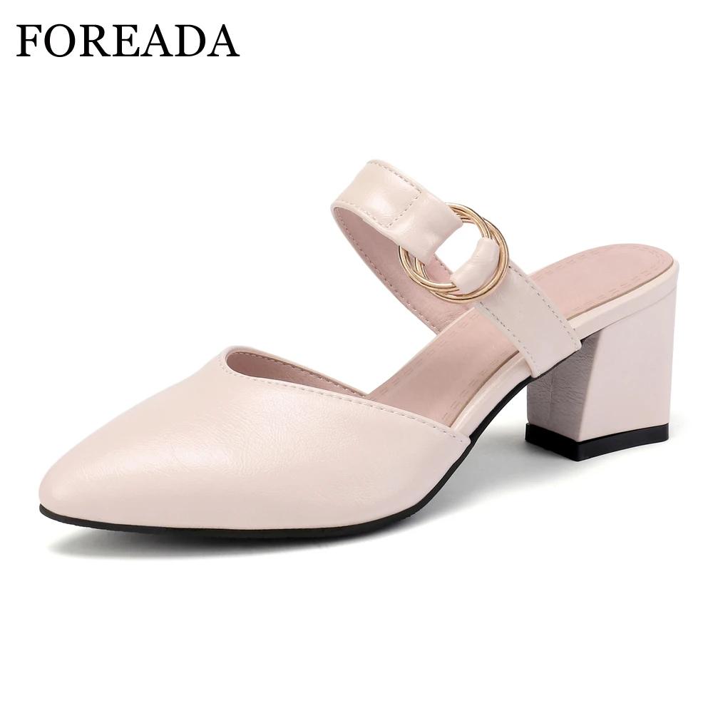 FOREADA High Heels Women Mules Shoes Buckle Square High Heels Shoes New Fashion Pointed Toe Pumps Female Green Large Size 33-43 
FOREADA High Heels Women Mules Shoes Buckle Square High Heels Shoes New Fashion Pointed Toe Pumps Female Green Large Size 33-43