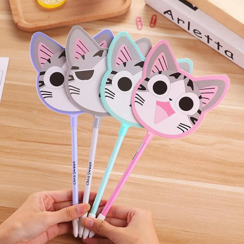 1pc Kawaii Cat Pen Cute Cheese Cat Gel Pen Cartoon Fan Shape Cat Black Signature Pen Student Office School Supplies Stationery
1pc Kawaii Cat Pen Cute Cheese Cat Gel Pen Cartoon Fan Shape Cat Black Signature Pen Student Office School Supplies Stationery