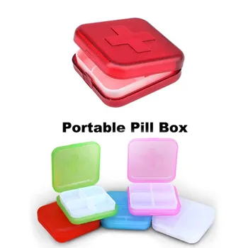 

Superior Pill Cases For Travel No-toxic 4 Slot Medicine Organizer Box Empty Medicine Storage Capsule Drugs Sorter Container Case