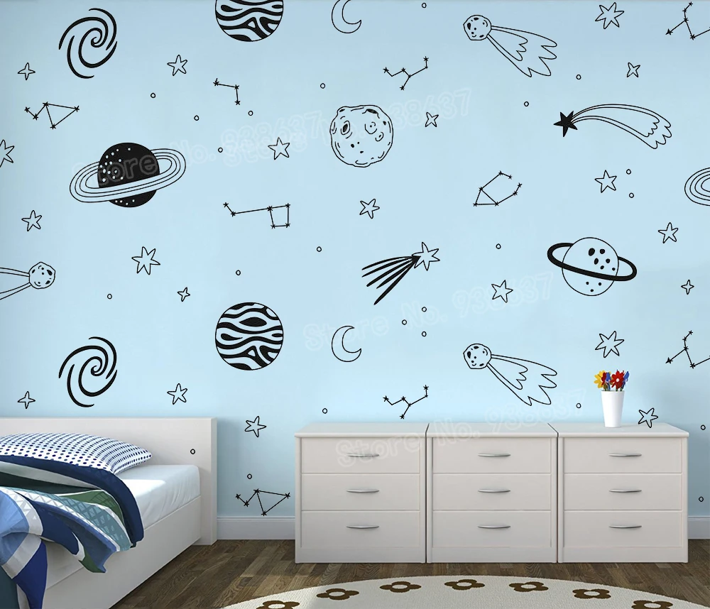 Vinyl Wall Decals Universe Space Wall Sticker Planet Star Wall Art Kids Room Boys Nursery Home Decor Vinyl Murals Stickers JW333
Vinyl Wall Decals Universe Space Wall Sticker Planet Star Wall Art Kids Room Boys Nursery Home Decor Vinyl Murals Stickers JW333