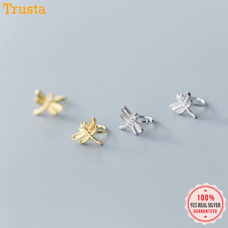 Trustdavis 100% 925 Sterling Silver Dragonfly Clip on Earrings Ear Cuff for Women Lady Without Piercing Earring Jewelry DA335
Trustdavis 100% 925 Sterling Silver Dragonfly Clip on Earrings Ear Cuff for Women Lady Without Piercing Earring Jewelry DA335