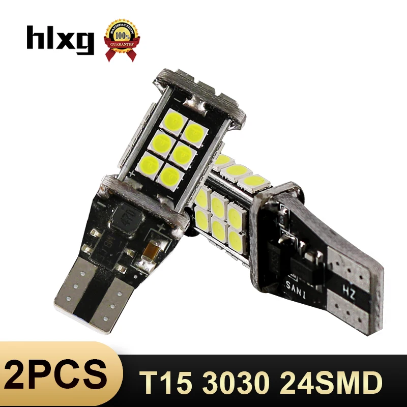 Фото HLXG 2x T15 921 912 W16W парковочная SMD DC лампа с поворотным сигналом резервная обратная для