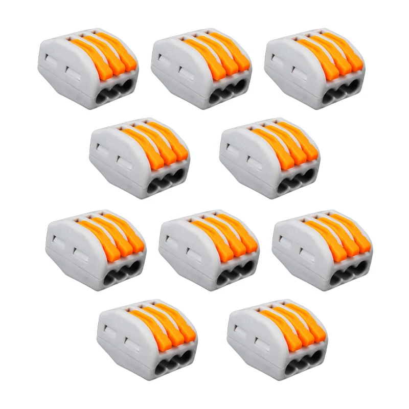 5/10/20 PCS/set 32A Reusable Spring Lever 3 Way Electrical Connectors Wire Block Clamp Terminal Block Cable
5/10/20 PCS/set 32A Reusable Spring Lever 3 Way Electrical Connectors Wire Block Clamp Terminal Block Cable