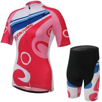 XINTOWN Women Sportswear Cycling Jersey Shorts Sets Red and Blue Cycling short clothing SuitsTeam bicycle mtb Top bottom Suits
XINTOWN Women Sportswear Cycling Jersey Shorts Sets Red and Blue Cycling short clothing SuitsTeam bicycle mtb Top bottom Suits