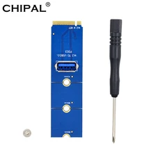 CHIPAL 10 PCS Riser Cartão Adaptador NGFF M2 M.2 para USB 3.0 PCI-E PCI Express Multiplicador De Masculino Para Feminino BTC Mineiro Mineração(China)