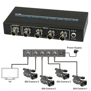 4 Port BNC SDI/HD-SDI/3G-SDI Seamless Switcher Scaling 4x1 Switch 1080P + IR Remote Control Lossless over long distances 100m
4 Port BNC SDI/HD-SDI/3G-SDI Seamless Switcher Scaling 4x1 Switch 1080P + IR Remote Control Lossless over long distances 100m