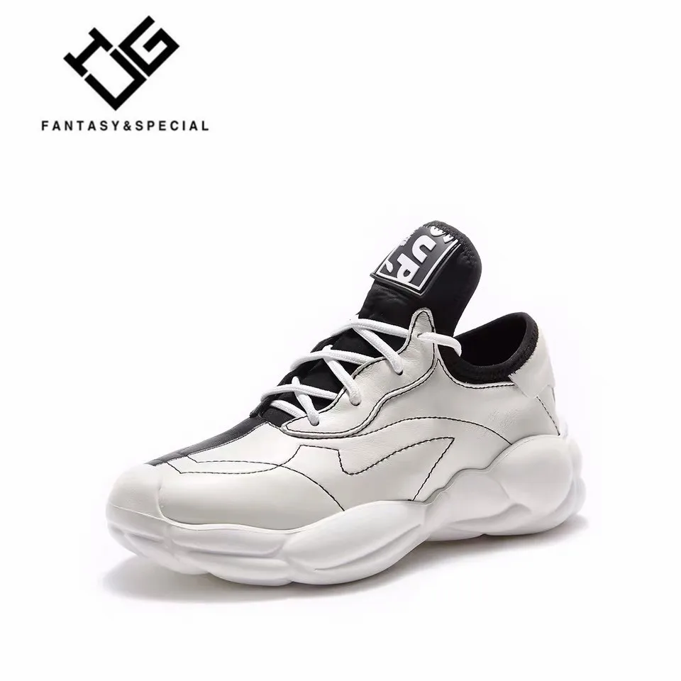 IGU Chunky Shoes Platform Women Black White Genuine Leather High Platform Vulcanized Shoes Sneakers Running Outdoor Dad Shoes
IGU Chunky Shoes Platform Women Black White Genuine Leather High Platform Vulcanized Shoes Sneakers Running Outdoor Dad Shoes