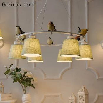 Nordic pastoral LED bird chandelier living room bedroom creative personality color fabric, chandelier free shipping
Nordic pastoral LED bird chandelier living room bedroom creative personality color fabric, chandelier free shipping