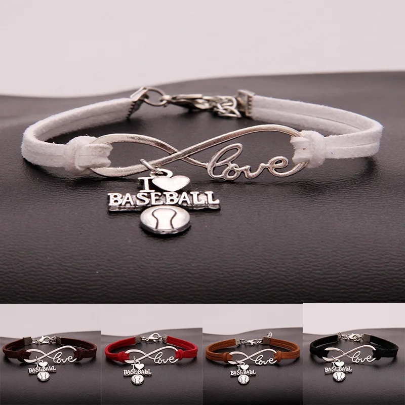 New Sport Antique Silver I Love Baseball Pendant Charm Leather Bracelets For Women Men Baseball Team Gift Infinity Love Jewelry
New Sport Antique Silver I Love Baseball Pendant Charm Leather Bracelets For Women Men Baseball Team Gift Infinity Love Jewelry