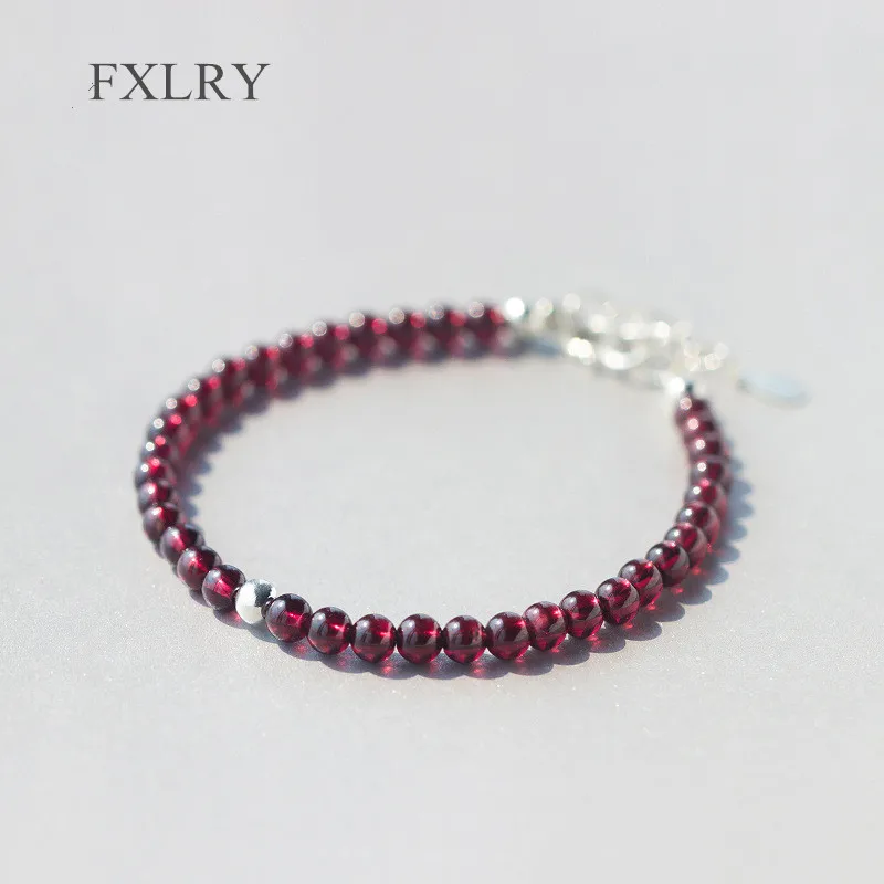 FXLRY Hot Selling S925 Sterling Silver Jewelry Round Natural Red Garnet Stone & Lucky Ball bead charms Bracelet For gril to gift
FXLRY Hot Selling S925 Sterling Silver Jewelry Round Natural Red Garnet Stone & Lucky Ball bead charms Bracelet For gril to gift