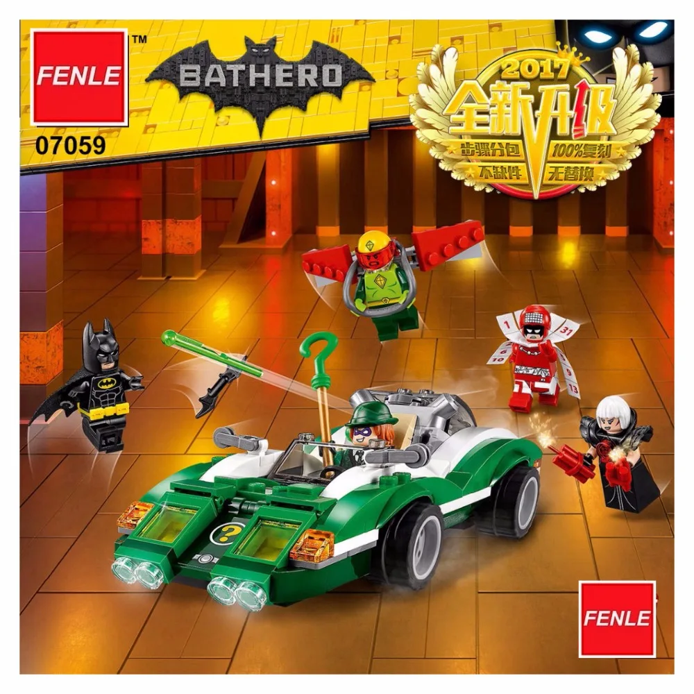 Super Heroes Batman Movie 07059 Compatible 70903 The Riddler Riddle Racer DIY Model Building Kit Blocks Gifts Toy
Super Heroes Batman Movie 07059 Compatible 70903 The Riddler Riddle Racer DIY Model Building Kit Blocks Gifts Toy
