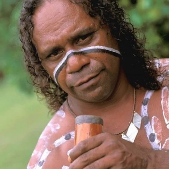 Australia Queensland Caims Aboriginal Didgeridoo Poster Print by Bill Bachmann (18 x 27)