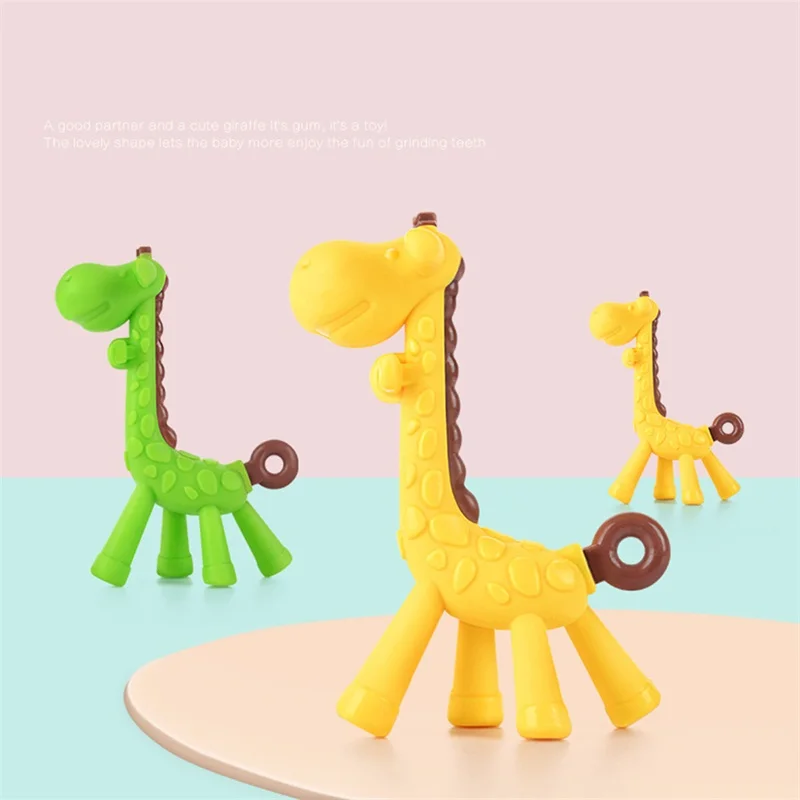Safety Silicone Dental Care Giraffe Animal Funny Baby Teether Teething Toothbrush Stick Infant Pacifier Teething Clips Exercise
Safety Silicone Dental Care Giraffe Animal Funny Baby Teether Teething Toothbrush Stick Infant Pacifier Teething Clips Exercise