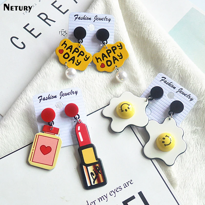 Brand fashion Acrylic Trendy Women stud earrings heart wing cartoon Harajuku cute earrings casual New funny girl style jewelry
Brand fashion Acrylic Trendy Women stud earrings heart wing cartoon Harajuku cute earrings casual New funny girl style jewelry