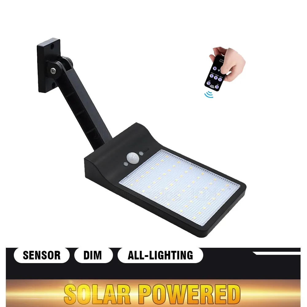 remote control rotate bracket solar street light 48 LED 500 LM Solar Lamp Human Body Induction Wall Light 3 Modes Dimmable Outdo 
remote control rotate bracket solar street light 48 LED 500 LM Solar Lamp Human Body Induction Wall Light 3 Modes Dimmable Outdo
