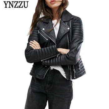 YNZZU New Autumn Women Leather Jacket 2018 Casual Turn Down Collar Full Sleeve Slim Female Short Motor PU Jacket Coats YO551
YNZZU New Autumn Women Leather Jacket 2018 Casual Turn Down Collar Full Sleeve Slim Female Short Motor PU Jacket Coats YO551